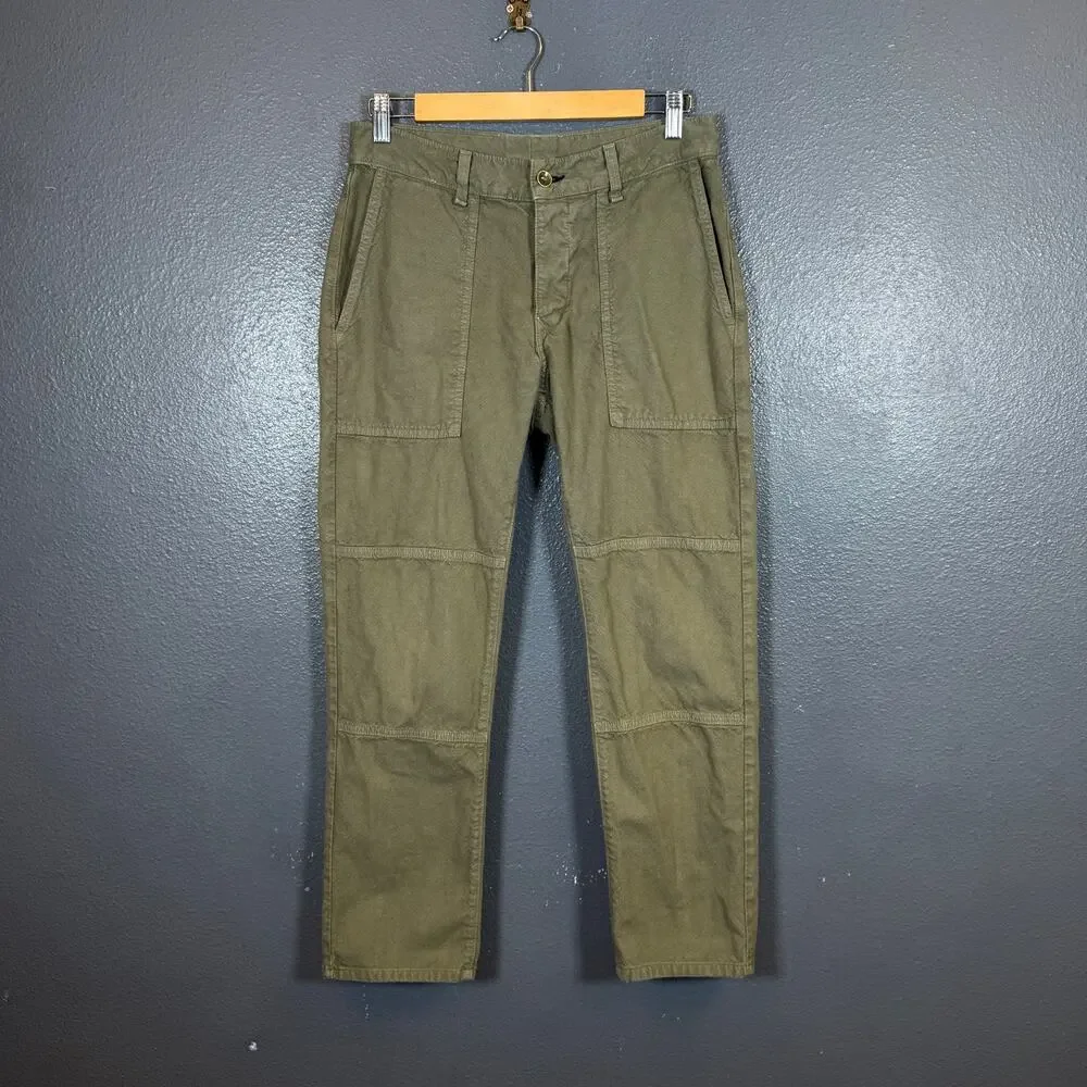 Rag & Bone 31/28 men’s green army biker chino 100% cotton pants